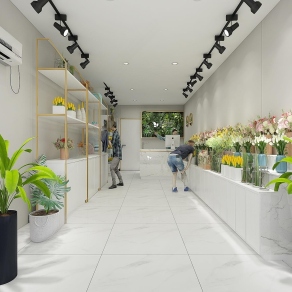 现代花店3D模型下载